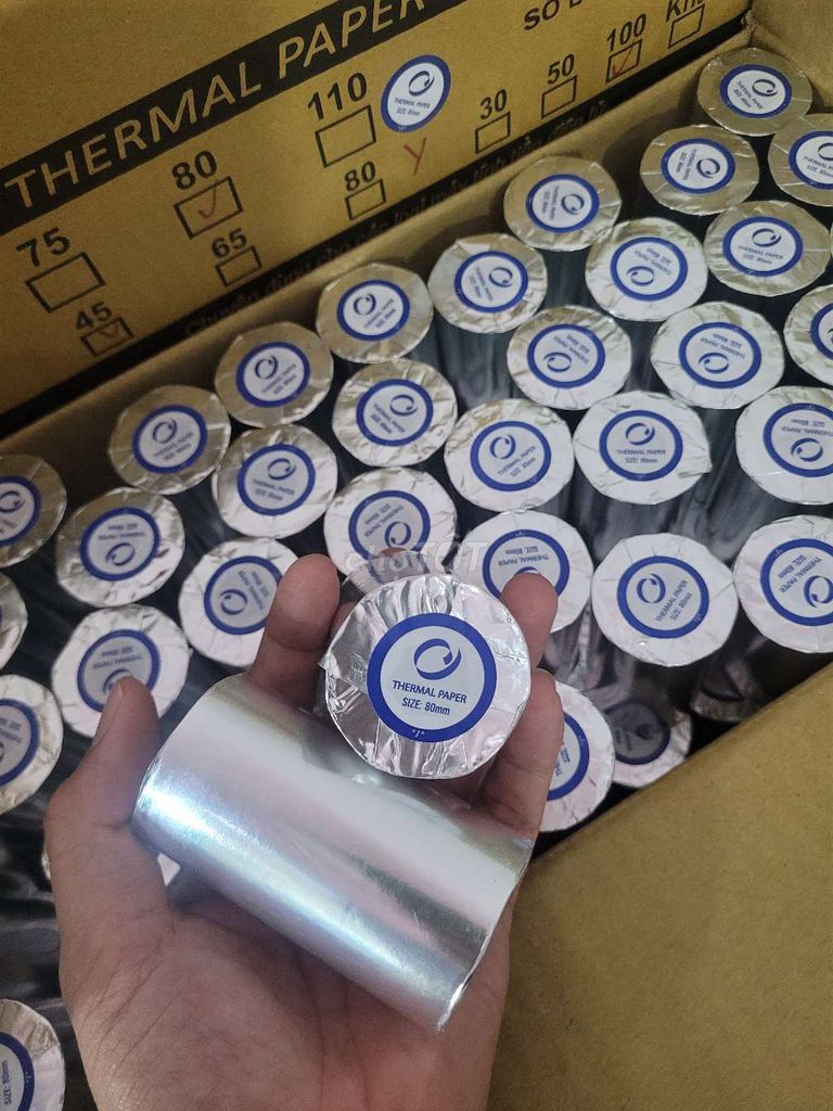Giấy in nhiệt K80x45. Mua bán Đồ dùng văn phòng tại Huyện Ninh Hải Ninh Thuận được đăng bởi An Đạt hình 1
