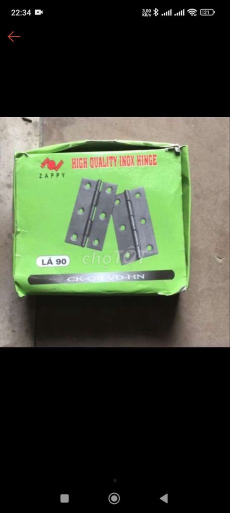 Bản lề lá Zappy 90 Inox. Mua bán Nội thất, đồ gia dụng khác tại Huyện Chợ Mới An Giang được đăng bởi Deal giá sốc hình 1