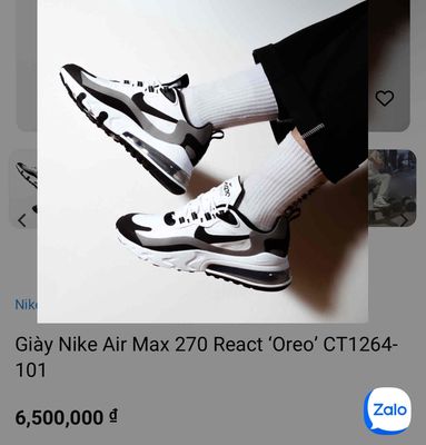 [CHÍNH HÃNG][Mới 85%] Nike Air Max 270 React, 6tr9