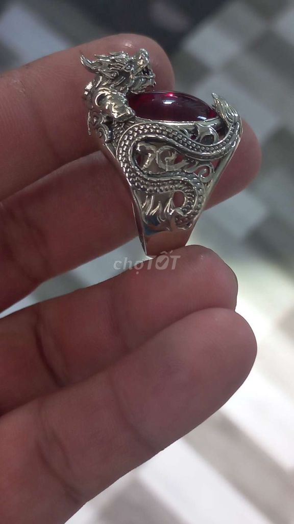Nhẫn Nam Phong thủy xưa rồng ôm hột size 20mm. Mua bán Phụ kiện thời trang khác tại Quận Ninh Kiều Cần Thơ được đăng bởi Mộc Cường hình 1