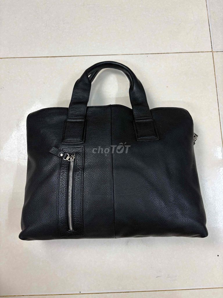Cặp công sở Da bò thật Đen 38x28x10cm siêu lướt. Mua bán Túi xách tại Huyện Đông Anh Hà Nội được đăng bởi Bill Brand hình 1