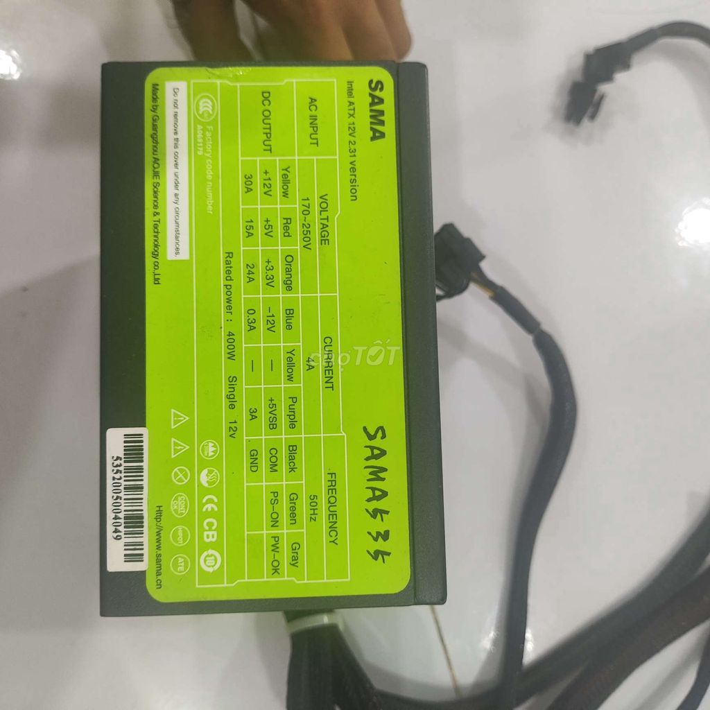 Nguồn SAMA 535 400W Đen. Mua bán Linh kiện (RAM, Card...) tại Huyện An Dương Hải Phòng được đăng bởi Shinobi Wibu hình 1