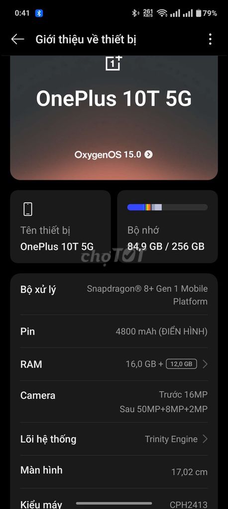 OnePlus 10T 5G 256GB. Mua bán Điện thoại tại Huyện Thanh Trì Hà Nội được đăng bởi vũ văn tài hình 1