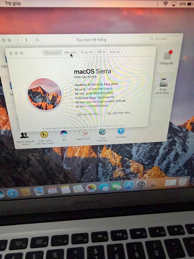 Apple MacBook Air Intel Core i5 13-inch 8GB/128GB. Mua bán Laptop tại Quận Bình Thạnh Tp Hồ Chí Minh được đăng bởi Minh Vũ hình 1