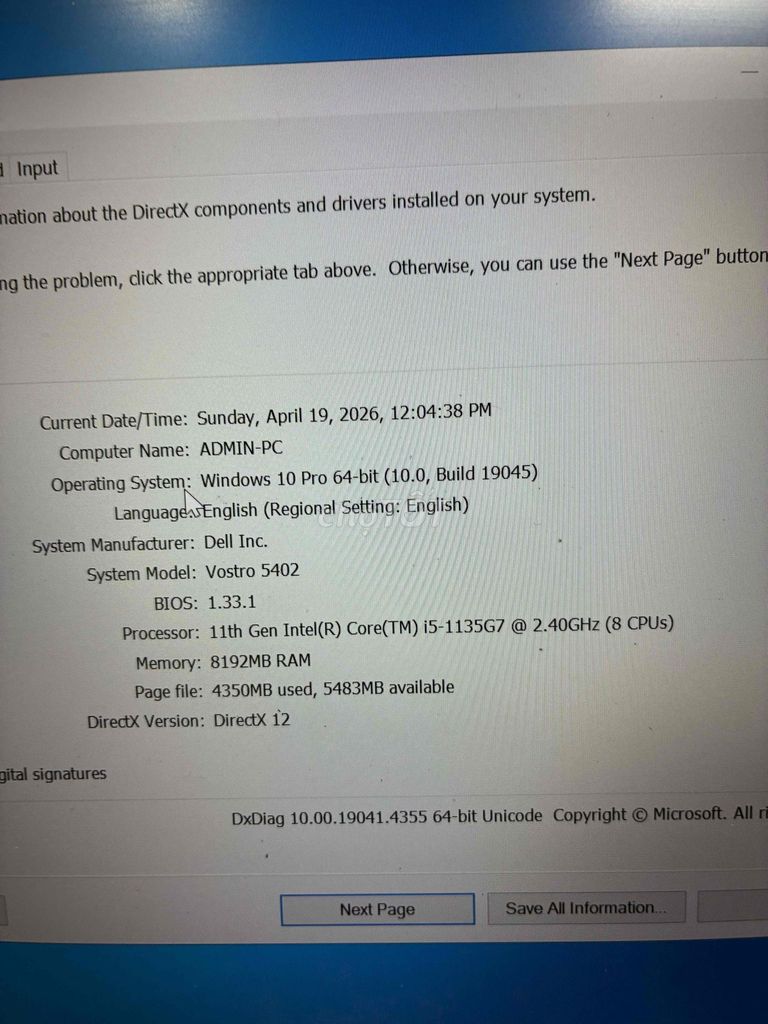 Dell Vostr***5G7 8GB. Mua bán Laptop tại Thành phố Biên Hòa Đồng Nai được đăng bởi Phú PC Laptop hình 1