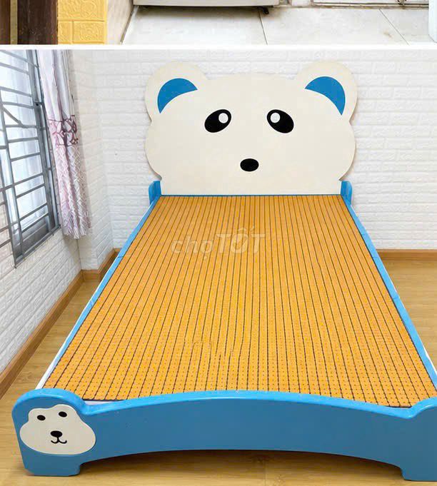 Giường Gấu trẻ em 1m2. Mua bán Giường, chăn ga gối nệm tại Quận Hoàng Mai Hà Nội được đăng bởi đào thị hiền hình 1