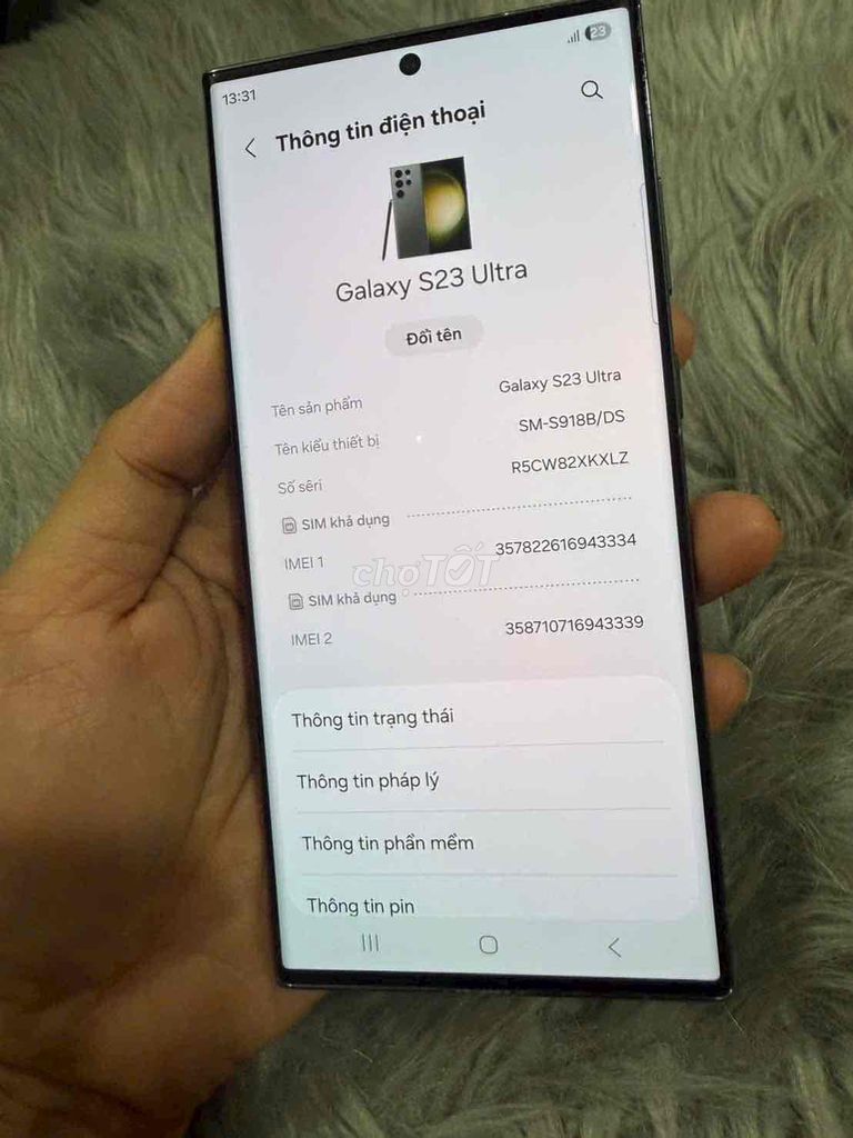 Samsung S23 Ultra 12/512g Việt Nam. Mua bán Điện thoại tại Thành phố Thủ Đức Tp Hồ Chí Minh được đăng bởi đỗ huy hình 1