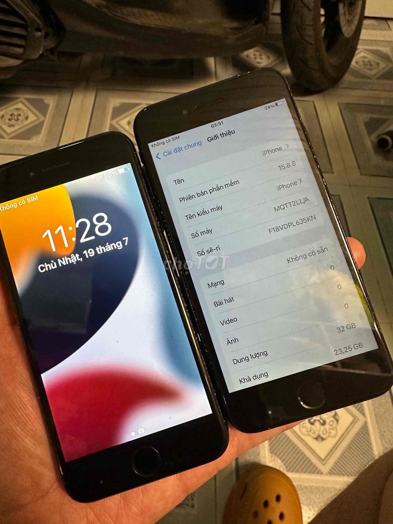 iPhone 7 32GB 1 cặp có giao lưu. Mua bán Điện thoại tại Quận Bình Thạnh Tp Hồ Chí Minh được đăng bởi HD MEDIA HCM hình 1