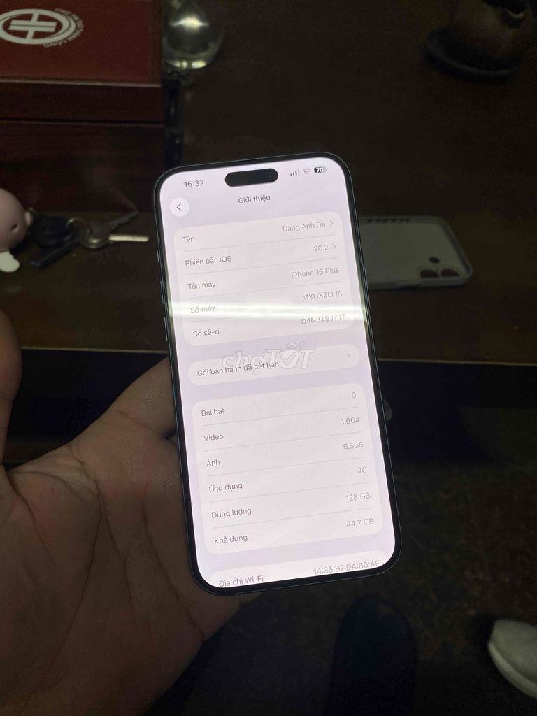 iPhone 16 Plus lock cấn như ảnh. Mua bán Điện thoại tại Quận Hà Đông Hà Nội được đăng bởi Dang Anh hình 1