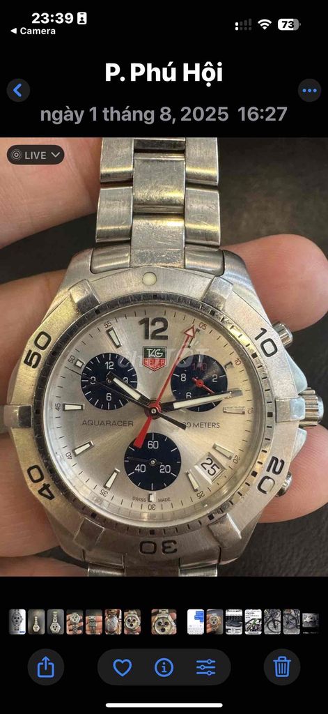 TAG Heuer Aquaracer CAF1111 Chronograph Thụy Sĩ. Mua bán Đồng hồ tại Quận Ngũ Hành Sơn Đà Nẵng được đăng bởi Sang Tran hình 1