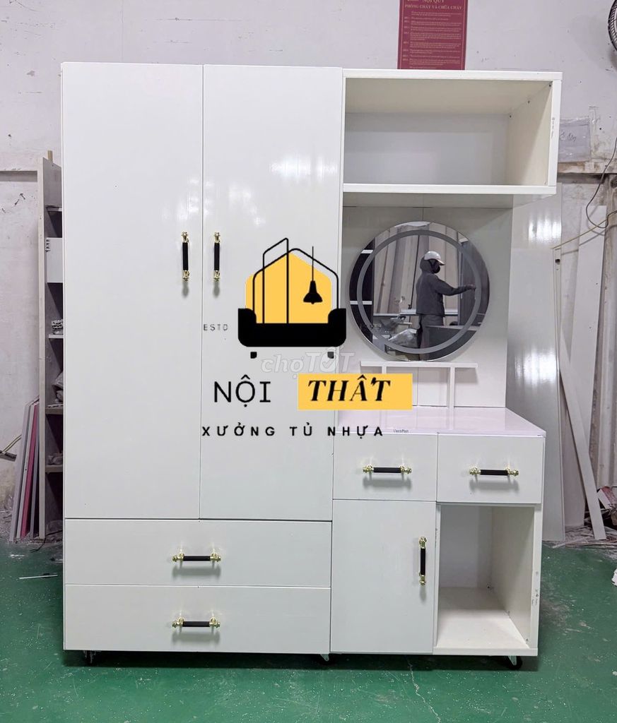 Tủ quần áo Nhựa Đài Loan Trắng 1m8x1m45 . Mua bán Tủ, kệ gia đình tại Huyện Trảng Bàng Tây Ninh được đăng bởi Cửa Hàng Nội Thất hình 1