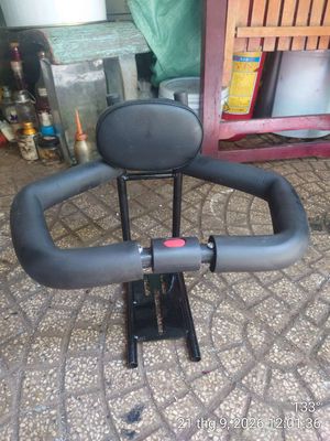 Ghế ngồi xe máy Bé Kim loại, da Đen Mới - 13480920