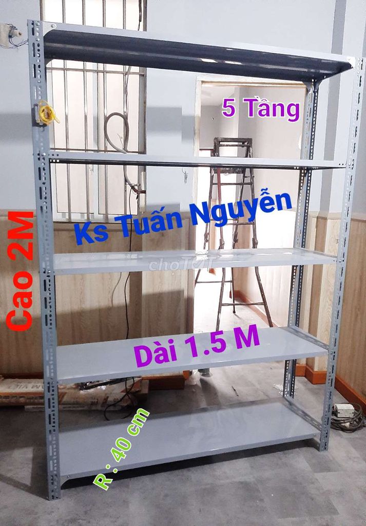 Cao 2m × dài 1.5m × rộng 40 cm + 5 Tầng ( Tphcm).