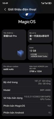 Honor X60 Pro 256GB Đen