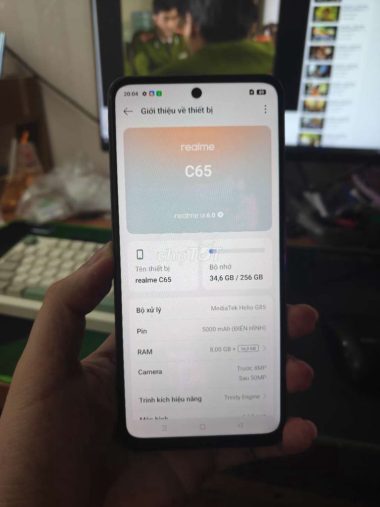 Realme C65 8/256G hàng công ty zin. Mua bán Điện thoại tại Quận Thanh Xuân Hà Nội được đăng bởi cửa hàng điện thoại giá rẻ hình 1