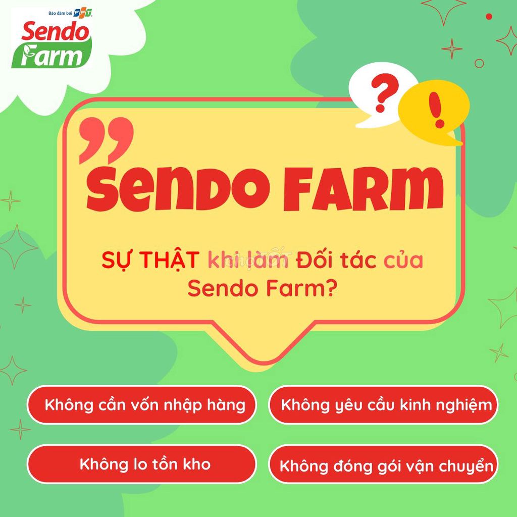 Tuyển 20 Đối Tác Bán Hàng Online Cho Sendo Farm