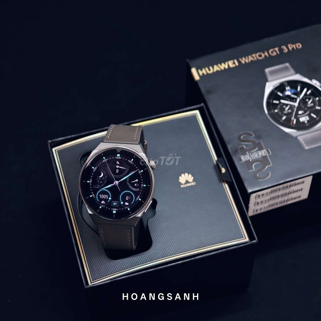 Huawei Watch GT 3 Pro Xám 46mm Dây Da Chính Hãng. Mua bán Thiết bị đeo thông minh tại Quận 11 Tp Hồ Chí Minh được đăng bởi HOÀNG SANH hình 1