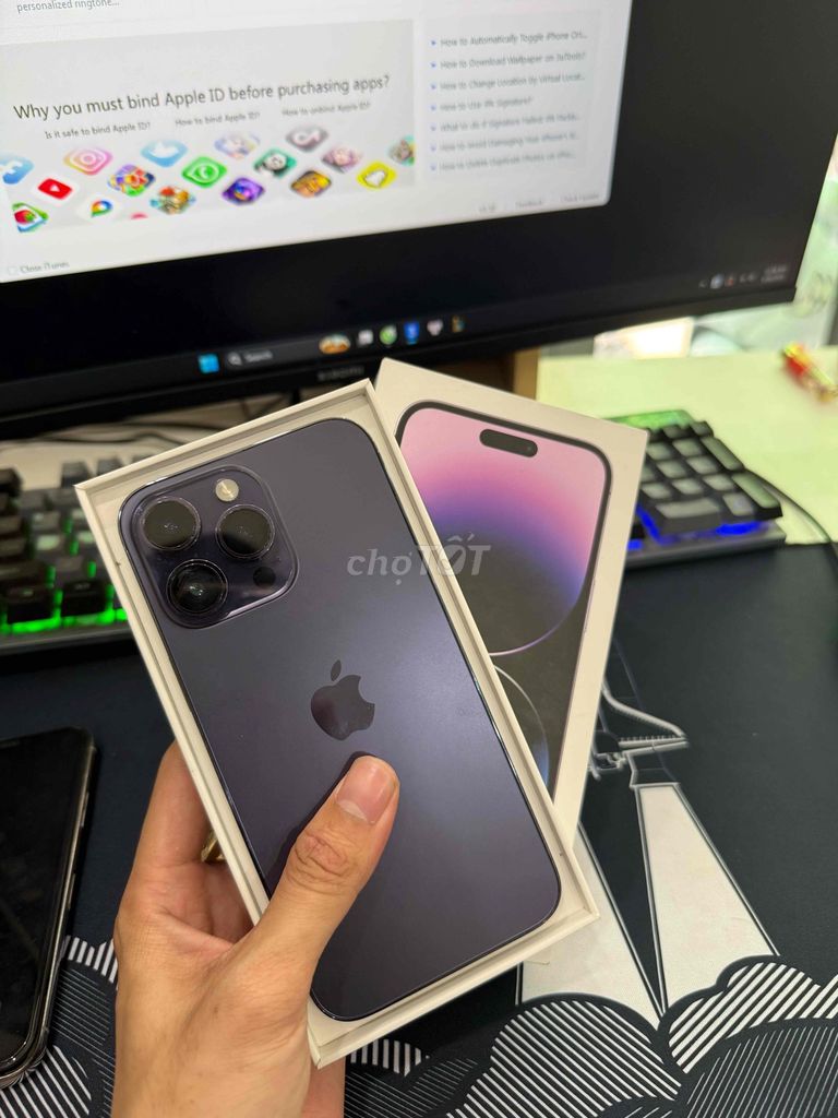 Apple iPhone 14 Pro Max 128GB Tím. Mua bán Điện thoại tại Thành phố Long Xuyên An Giang được đăng bởi NND hình 1