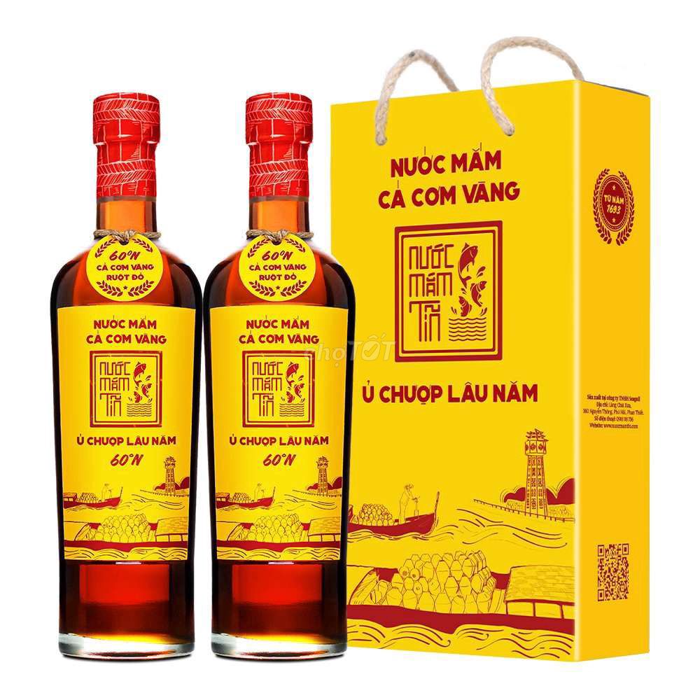 COMBO 2 CHAI 500ML NƯỚC MẮM TĨN CÁ CƠM VÀNG