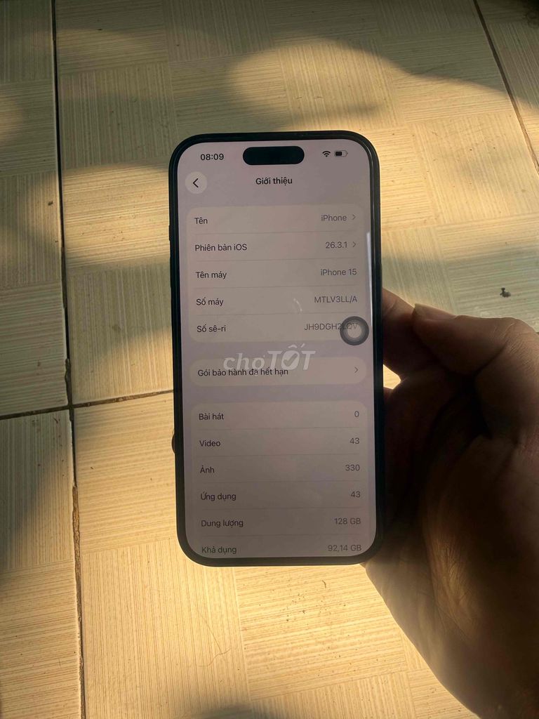 Apple iPhone 15 128GB Đen. Mua bán Điện thoại tại Quận Cẩm Lệ Đà Nẵng được đăng bởi NGUYỄN Văn Vũ hình 1