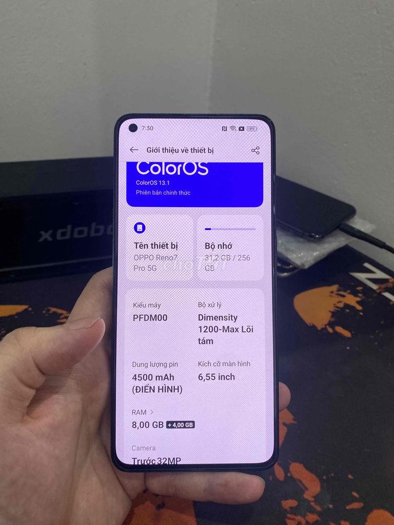 Oppo reno 7 pro 256 gb - đẹp keng. Mua bán Điện thoại tại Thành phố Lào Cai Lào Cai được đăng bởi Bee hình 1