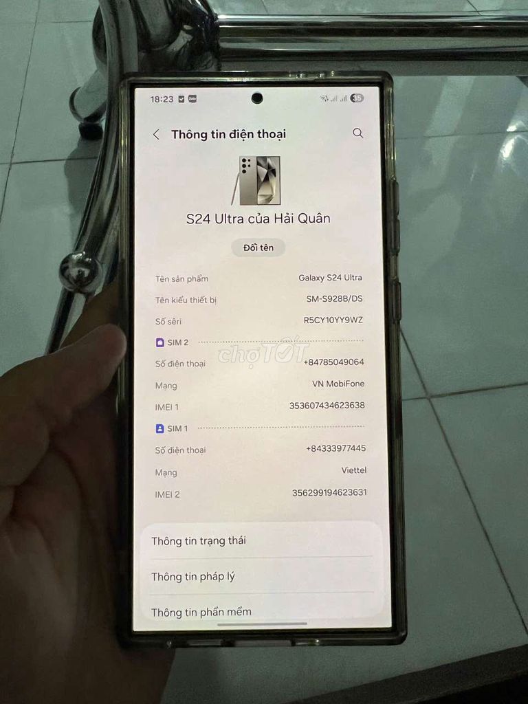 Ss s24 Ultra 512GB còn bh ssvn. Mua bán Điện thoại tại Huyện Bình Chánh Tp Hồ Chí Minh được đăng bởi Marble hình 1