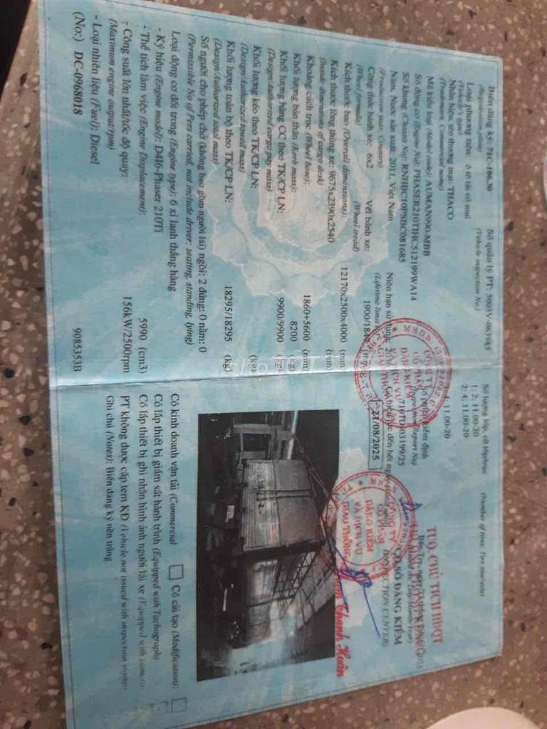 Thaco Auman 2 dí sản xuất 2011.tải trọng 9.99 tấn. Mua bán Xe tải, xe ben tại Huyện Bình Chánh Tp Hồ Chí Minh được đăng bởi Dương Ôtô  hình 4