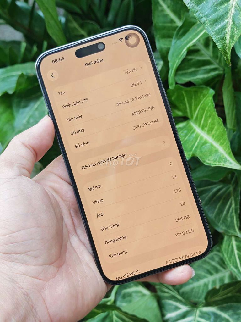 Apple iPhone 14 Pro Max 256GB Tím . Mua bán Điện thoại tại Quận Cẩm Lệ Đà Nẵng được đăng bởi Ken hình 1
