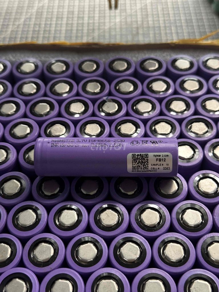 Pin Highstar 2500 mAh 3.7V xả 20A mới. Mua bán Đồ chuyên dụng, Giống nuôi trồng tại Thành phố Rạch Giá Kiên Giang được đăng bởi Năng lượng mặt trời Rạch Giá hình 1