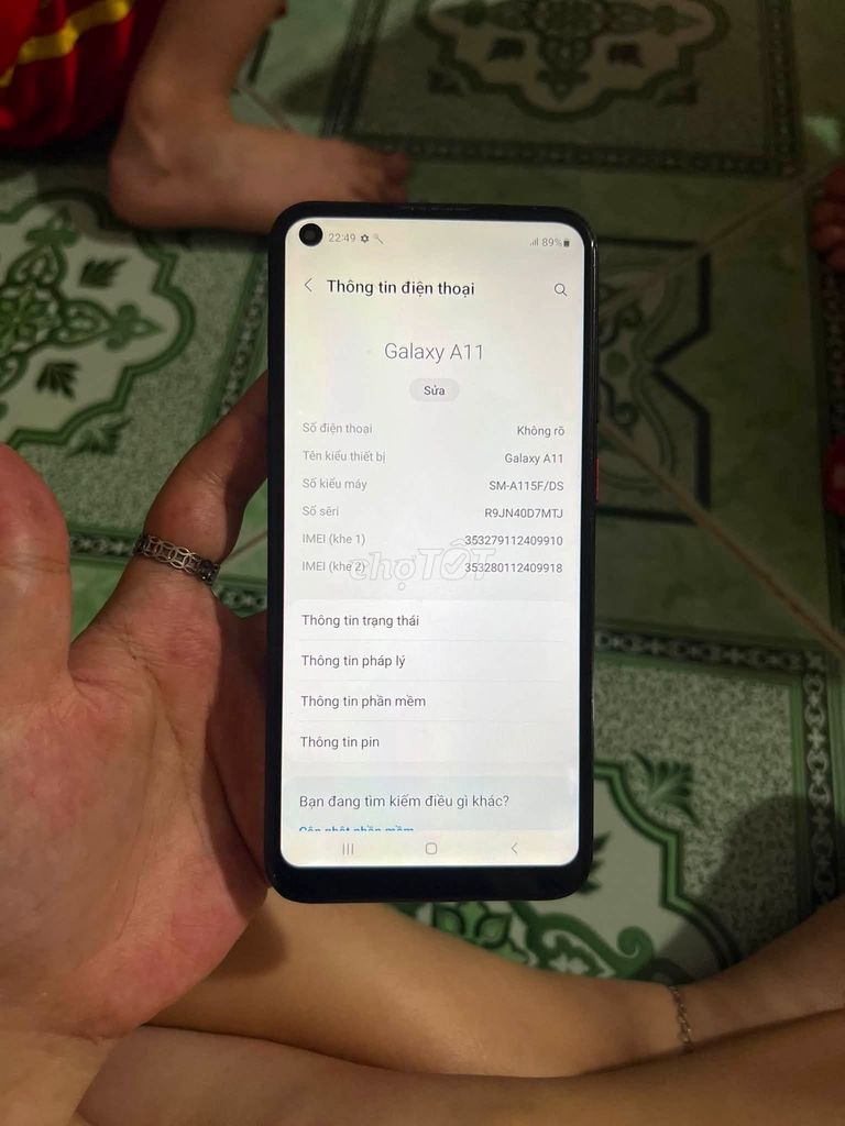 Samsung Galaxy A11 Đen. Mua bán Điện thoại tại Quận 5 Tp Hồ Chí Minh được đăng bởi Hội Đồ Điện Tử hình 1