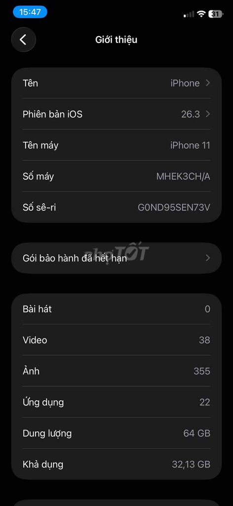 Apple iPhone 11 64GB. Mua bán Điện thoại tại Quận Hà Đông Hà Nội được đăng bởi Mạnh Cường hình 1