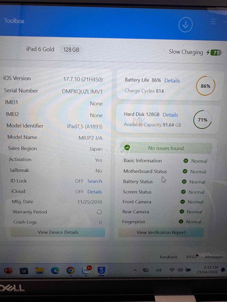 Apple iPad Gen 6 128GB Hồng. Mua bán Máy tính bảng tại Quận 6 Tp Hồ Chí Minh được đăng bởi QUỐC THIÊN BÁN GÓP 0 ĐỒNG  hình 1
