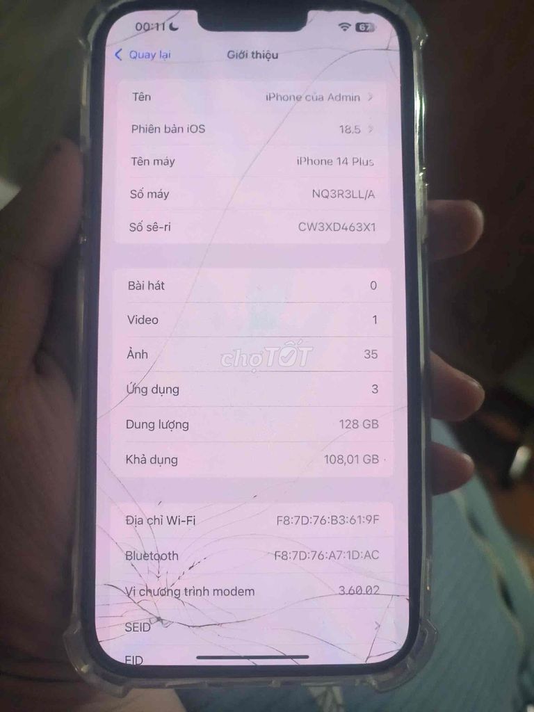 Apple iPhone 14 Plus 128GB Đen. Mua bán Điện thoại tại Huyện Văn Giang Hưng Yên được đăng bởi An Tu hình 1