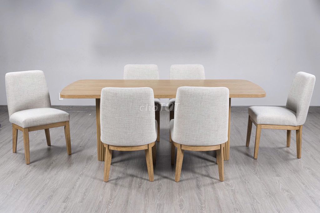 Bộ bàn ăn Gỗ Vải Nâu Trắng 6 ghế Hiện đại. Mua bán Bàn ghế tại Thành phố Buôn Ma Thuột Đắk Lắk được đăng bởi HIệp Nguyễn hình 1