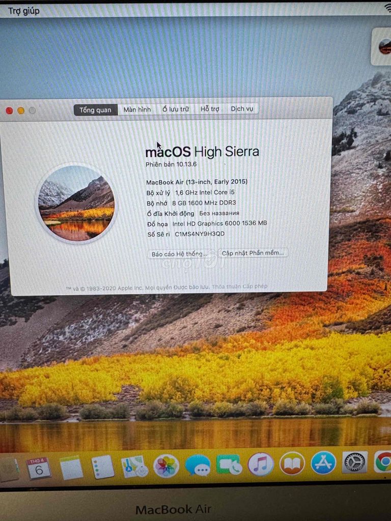 Apple MacBook Air 2015 i5 8GB/120GB. Mua bán Laptop tại Thành phố Nha Trang Khánh Hòa được đăng bởi Nguyễn Duy Lâm hình 1