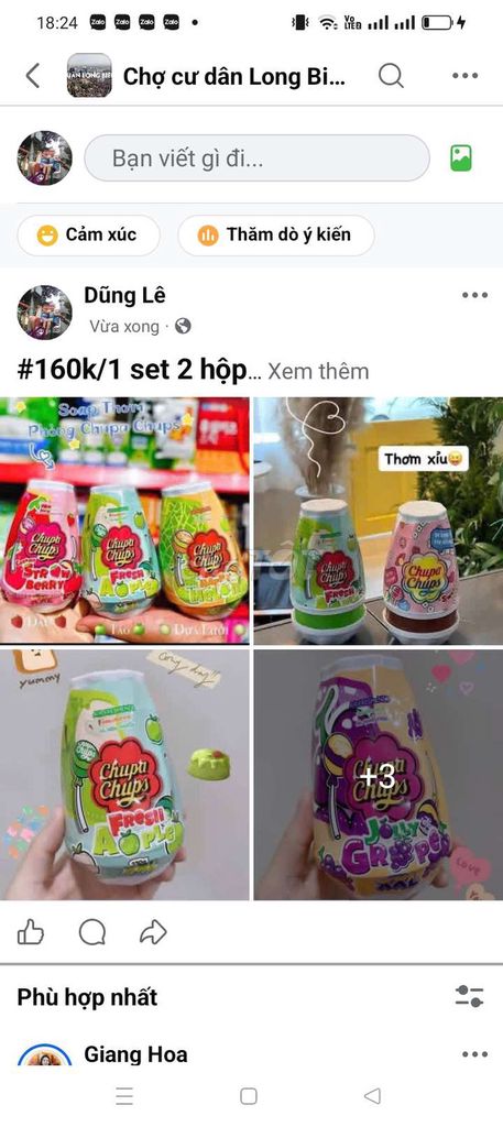 sáp thơm chuppa chups thái lan. Mua bán Nước hoa tại Quận Long Biên Hà Nội được đăng bởi tổng kho gia dụng  hình 1