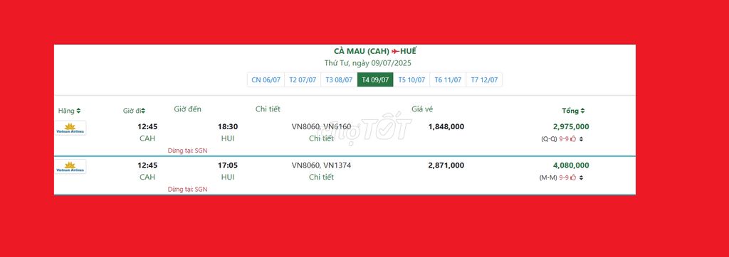 CÀ MAU (CAH) HUẾ Thứ Tư, ngày 09/07/2025. Du lịch tại Quận 6 Tp Hồ Chí Minh được đăng bởi Nguyễn Minh Đức hình 1
