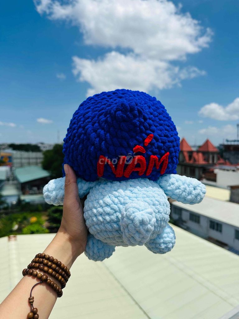 [Handmade] Mèo đội mũ sz to Bằng Len Nhung Đũa