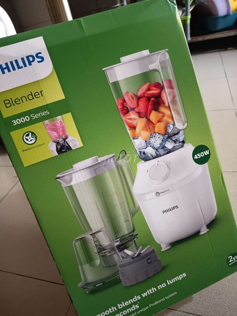Máy xay sinh tố Philips 3000 Series Trắng. Mua bán Bếp, lò, đồ điện nhà bếp tại Quận Bình Tân Tp Hồ Chí Minh được đăng bởi Sang hình 1