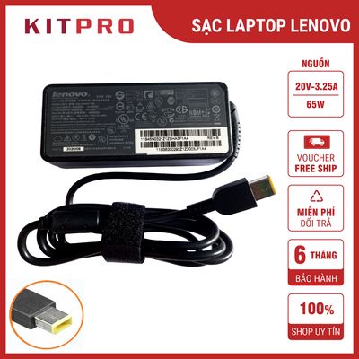 Sạc Laptop Lenovo Đầu Vuông USB Thinkpad 20V 3.25A