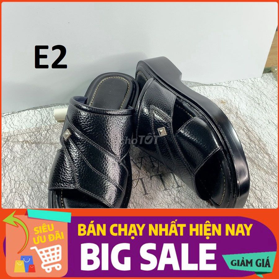 4a.Dép da nam mã E2 mới bền size 38 đến 43