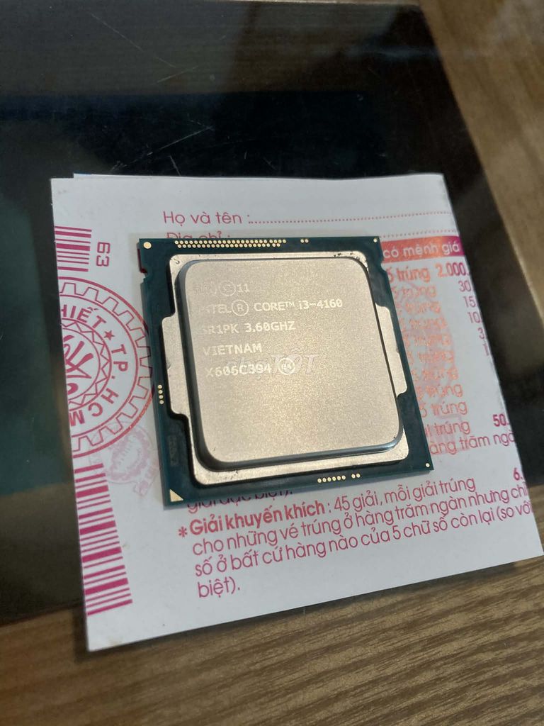 CPU Intel Core i3-4160. Mua bán Linh kiện (RAM, Card...) tại Quận 12 Tp Hồ Chí Minh được đăng bởi Lâm Đức hình 1