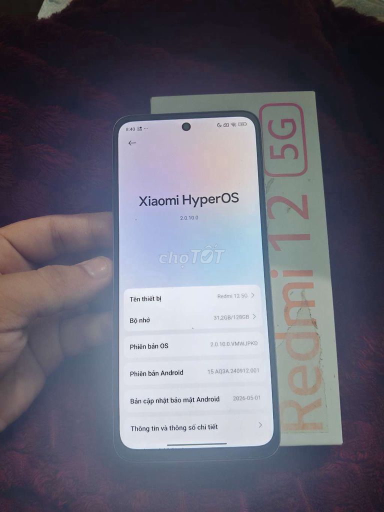 Xiaomi Redmi 12 5G128GB (giao lưu/thu mua). Mua bán Điện thoại tại Huyện Thanh Trì Hà Nội được đăng bởi Vua điện thoại hình 1