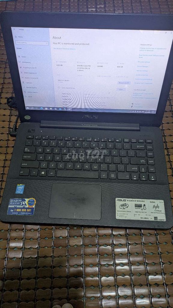 Asus X454L i3-5010U 4GB/500GB Đen. Mua bán Laptop tại Thị xã Bến Cát Bình Dương được đăng bởi Phuc hình 1