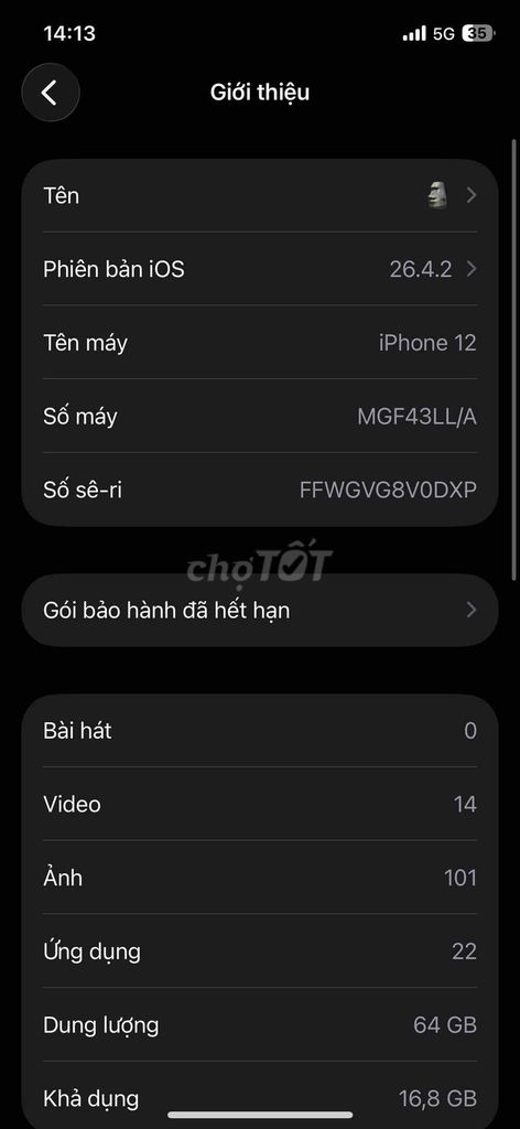 iPhone 12 64GB. Mua bán Điện thoại tại Huyện Gia Bình Bắc Ninh được đăng bởi Tên chưa cung cấp hình 1