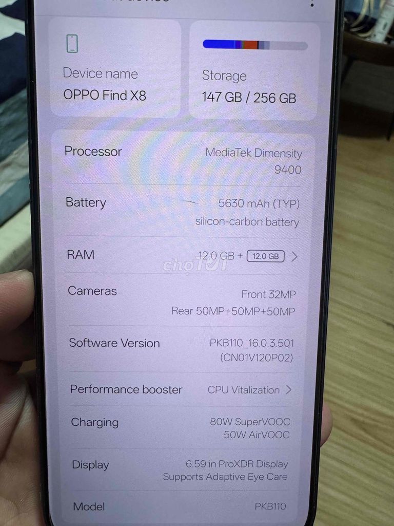 Oppo Find X8 256GB. Mua bán Điện thoại tại Thành phố Thủ Đức Tp Hồ Chí Minh được đăng bởi Hieu Nguyen hình 1