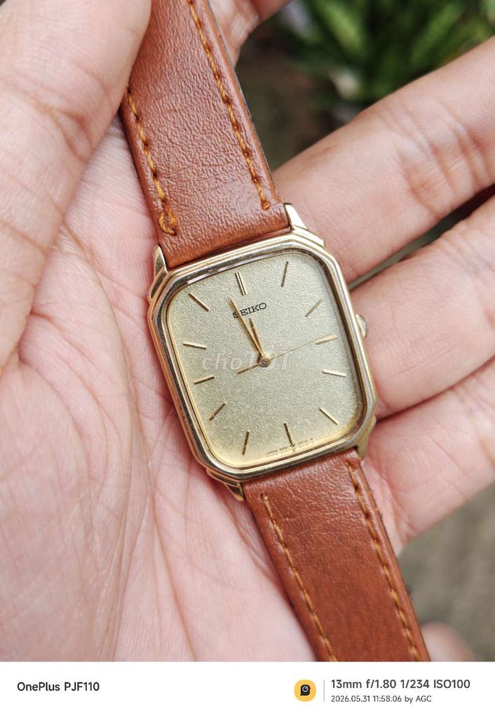 Đồng hồ Seiko Tank Unisex dây da Nâu. Mua bán Đồng hồ tại Thành phố Bến Tre Bến Tre được đăng bởi Minh hình 1