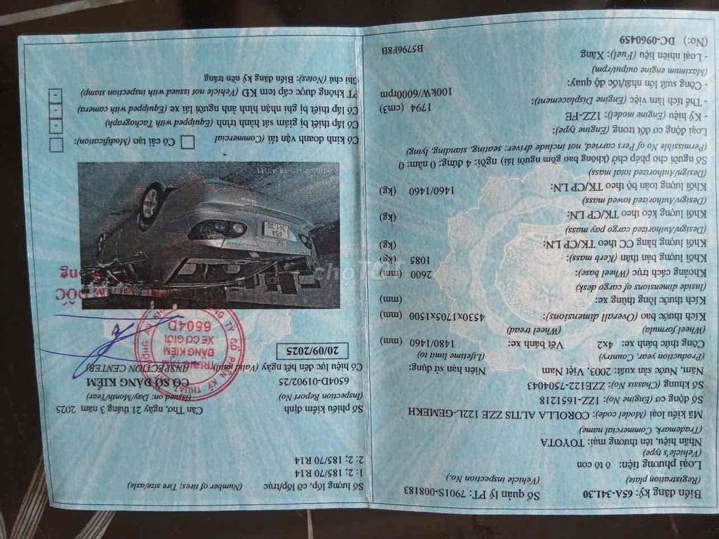 Đăng dùm ông anh toyota altis 2003. Mua bán Ô tô tại Quận Thốt Nốt Cần Thơ được đăng bởi Hiếu Trung hình 20