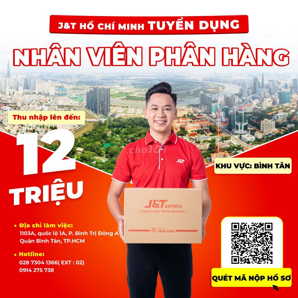 TUYỂN NHÂN VIÊN KHO  - KHU VỰC BÌNH TÂN