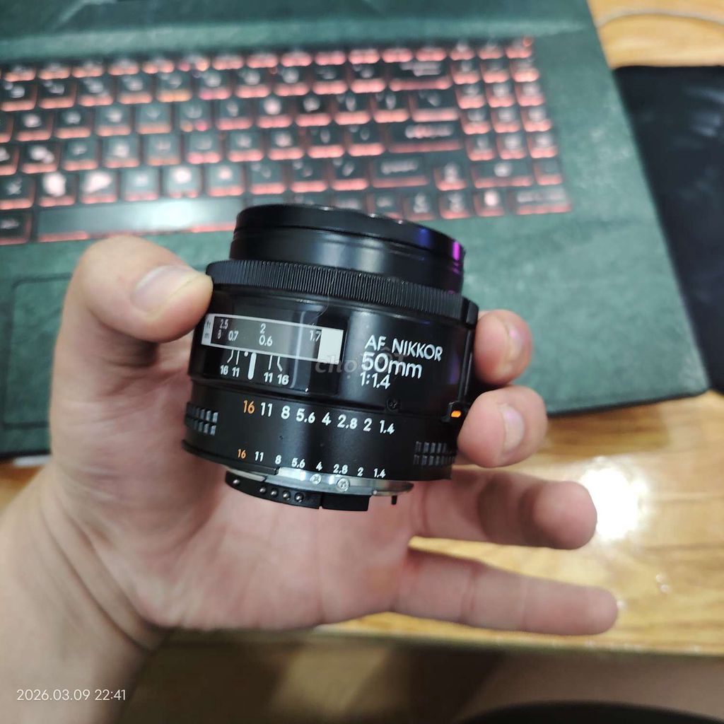 Ống kính Nikon AF Nikkor 50mm f/1.4 Đen. Mua bán Máy ảnh, Máy quay tại Quận Gò Vấp Tp Hồ Chí Minh được đăng bởi ni omnddn hình 1